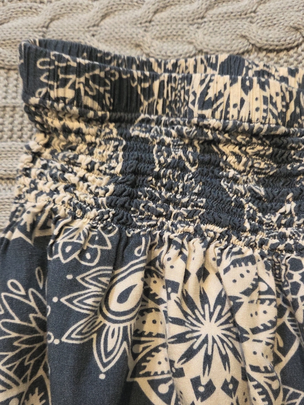 Lotus & Luna Women's Blue bohemian yoga festival Harem Patterned Pants Small - Picture 5 of 6